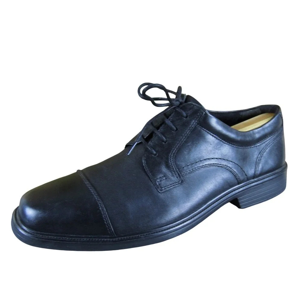 Florsheim Black Leather Cap Toe‎ Oxford Dress Shoes Men 9.5D Memory Foam